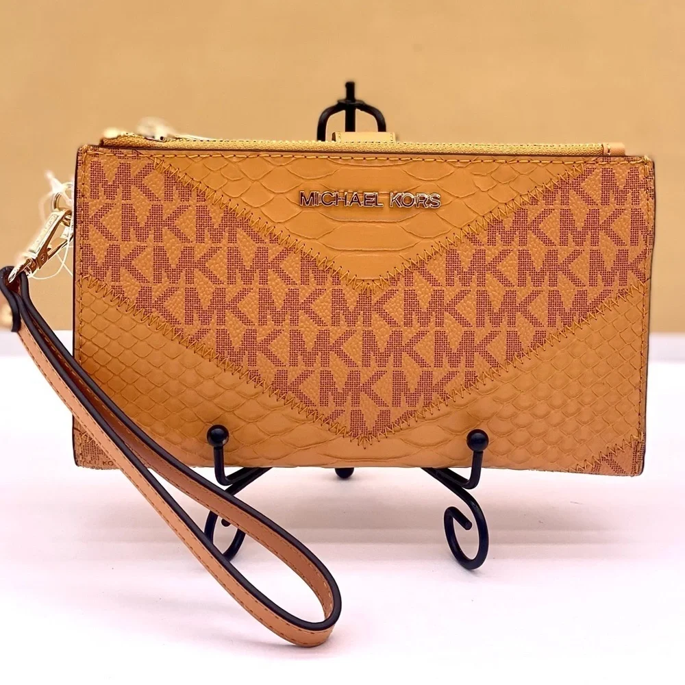 Michael Kors DoubleZip Wallet Wristlet Phone Case Cider